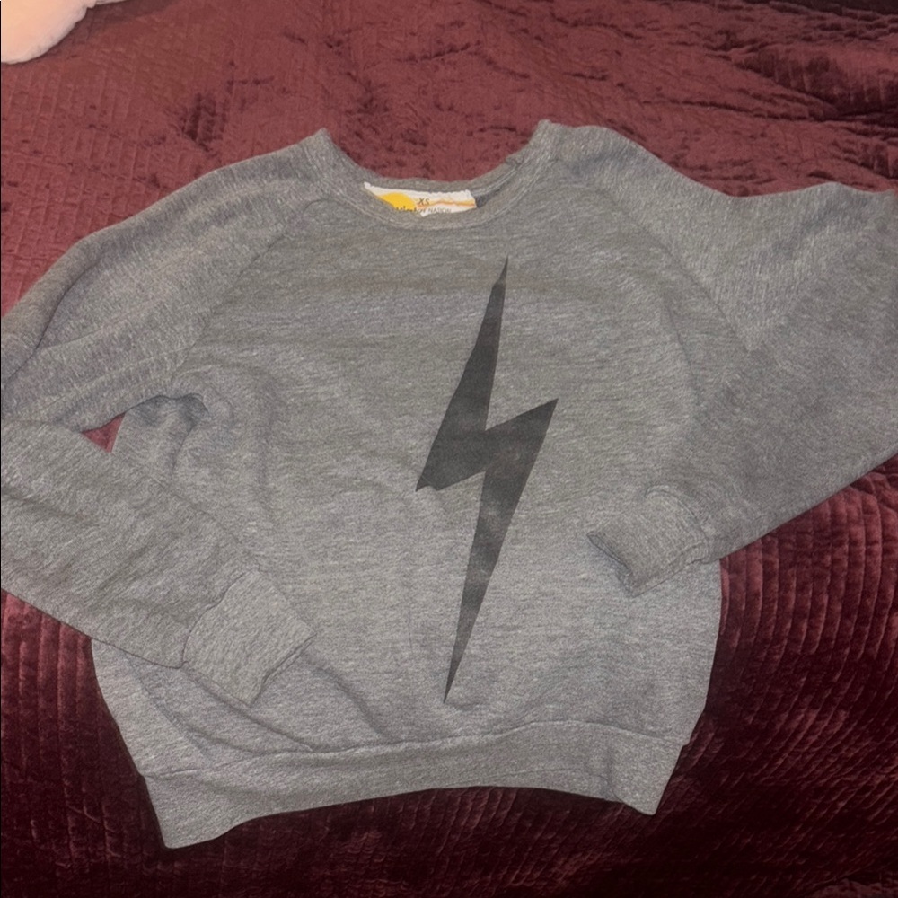 Aviator Nation Heather Grey- Bolt Sweatshirt